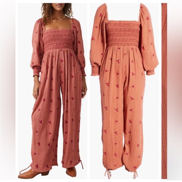 NWT Free People
Dahlia Smocked Jumpsuit - Picture 9 of 11